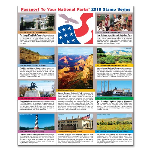 2019 Passport Stamp Set Shop Americas National Parks